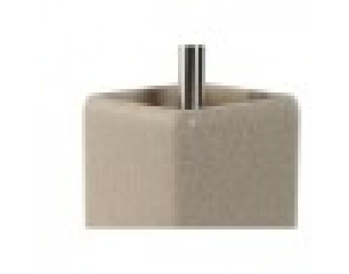 Четка за Баня Home ESPRIT Сметана Сребрист Смола полиетилен 9,5 X 9,5 X 36,5 CM