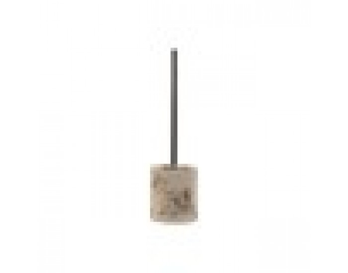Четка за Баня Home ESPRIT Сметана Сребрист Смола полиетилен 10,5 x 10,5 x 37 cm