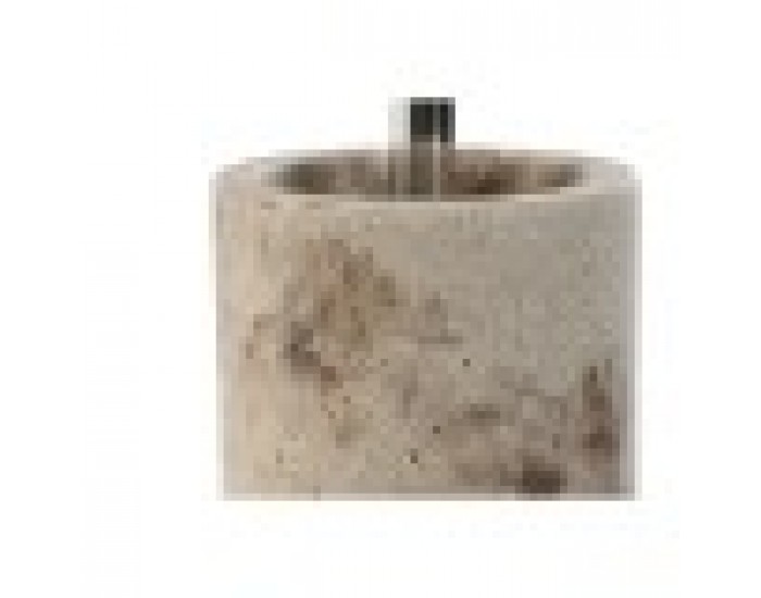 Четка за Баня Home ESPRIT Сметана Сребрист Смола полиетилен 10,5 x 10,5 x 37 cm
