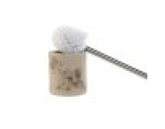 Четка за Баня Home ESPRIT Сметана Сребрист Смола полиетилен 10,5 x 10,5 x 37 cm