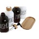 Дозатор за Сапун Home ESPRIT Бял Черен Бамбук Кристал 350 ml 15,5 x 8 x 19 cm (2 броя)