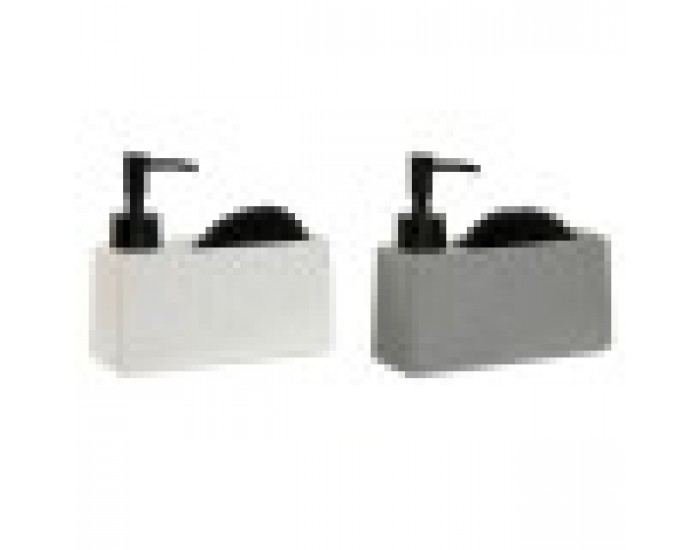 Cапунерка Home ESPRIT Бял Сив ABS Dolomite (2 броя)