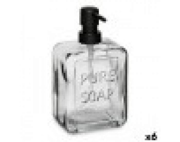 Дозатор за Сапун Pure Soap Кристал Черен Пластмаса 570 ml (6 броя)