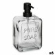 Дозатор за Сапун Pure Soap Кристал Черен Пластмаса 570 ml (6 броя)