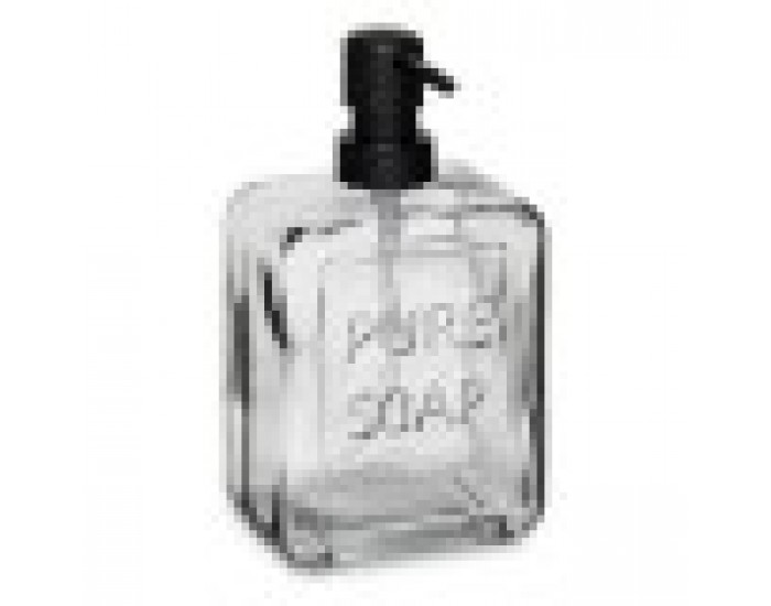 Дозатор за Сапун Pure Soap Кристал Черен Пластмаса 570 ml (6 броя)