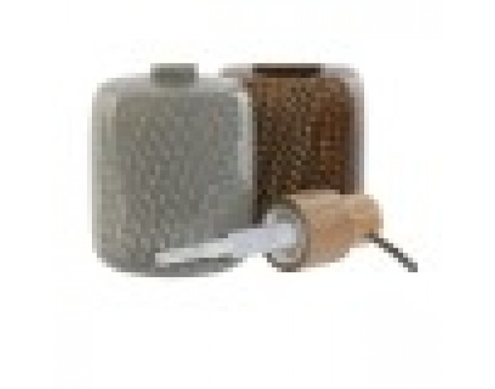 Дозатор за Сапун Home ESPRIT Кафяв Сив полиетилен Каменинов 8,5 X 8,5 X 16 cm (2 броя)