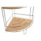 Стелажи за Баня DKD Home Decor, Естествен Алуминий, Бамбук, Неръждаем хром, метал, 19,5 x 19,5 x 47 cm