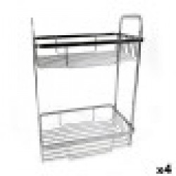 Стелажи за Баня Confortime Chromed Сребрист 29 x 18 x 39 cm (4 броя) - Confortime