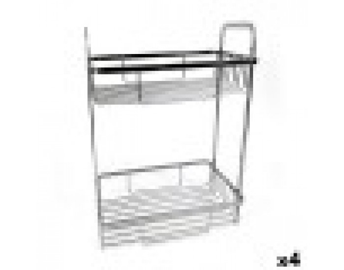 Стелажи за Баня Confortime Chromed Сребрист 29 x 18 x 39 cm (4 броя)