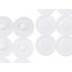Нехлъзгаща се постелка за душ Бял PVC 68 x 1 x 36 cm (6 броя)