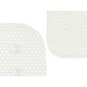 Нехлъзгаща се постелка за душ Бял PVC 69,3 x 40 x 1 cm (6 броя)