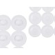 Нехлъзгаща се постелка за душ Бял PVC 68 x 36 x 1 cm (6 броя)