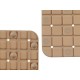 Нехлъзгаща се постелка за душ Картини Бежов PVC 50,3 x 50,3 x 0,7 cm (6 броя)