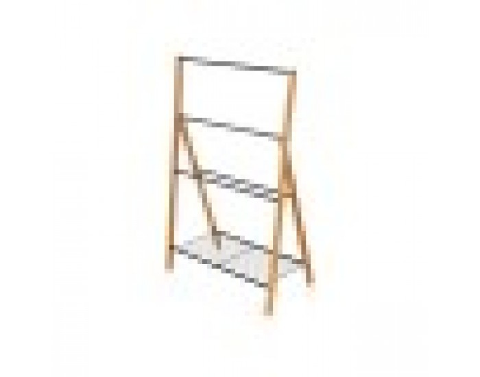Поставка за кърпи Kipit B7816 Черен Метал Бамбук 60 x 90 x 37 cm 4 броя