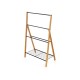 Поставка за кърпи Kipit B7816 Черен Метал Бамбук 60 x 90 x 37 cm 4 броя