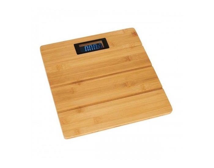 Електронен кантар за баня Кафяв Бамбук 150 kg 30 x 2,7 x 30 cm