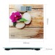 Електронен кантар за баня TM Electron Zen, Кафяв, Slim, 23 mm
