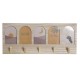 Поставка за палто DKD Home Decor Естествен Многоцветен Дървен MDF (56 x 5 x 23,5 cm)