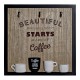 Стенна козирка DKD Home Decor Дървен Смола Дървен MDF (41 x 3 x 41 cm)