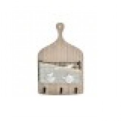 Стенна козирка DKD Home Decor Метал Дървен (23 x 9 x 36 cm) - Cuiere