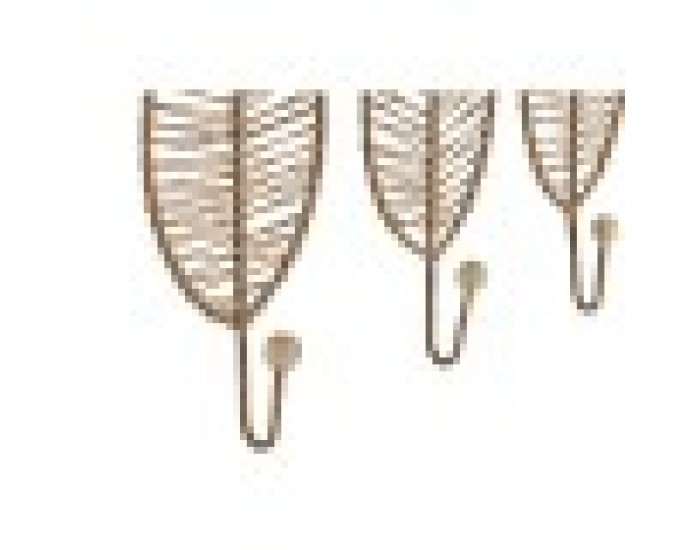 Стенна козирка Home ESPRIT Естествен Юта Метал 12 x 4 x 26 cm