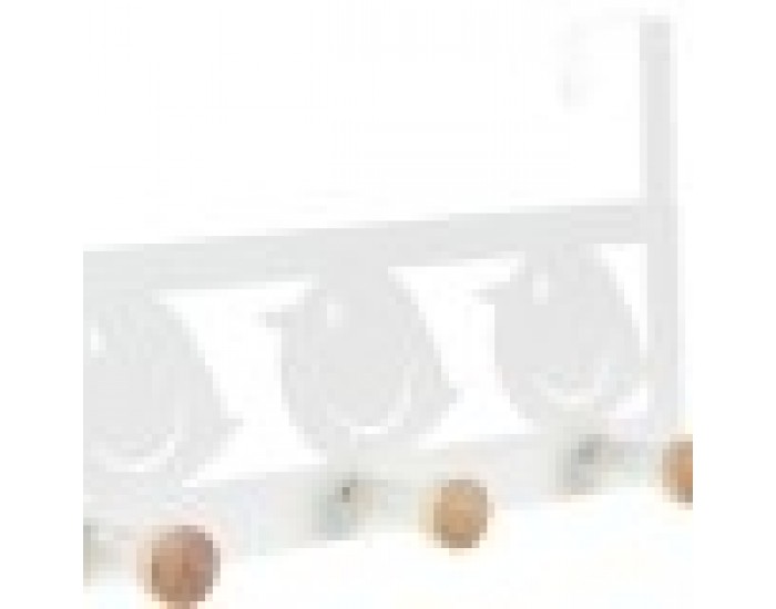 Поставка за Палта за Врата DKD Home Decor Птици Метал Дървен MDF (2 pcs) (28.5 x 9.5 x 16 cm)