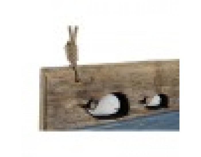 Стенна козирка DKD Home Decor Завършек със състаряващо покритие Метал Дървен (85 x 4 x 33 cm)