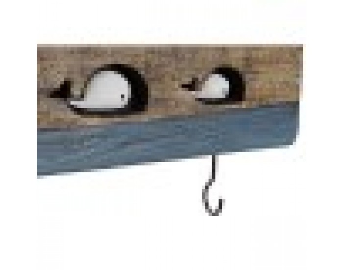 Стенна козирка DKD Home Decor Завършек със състаряващо покритие Метал Дървен (85 x 4 x 33 cm)
