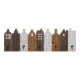 Стенна козирка DKD Home Decor Бял Кафяв Метал Дърво от пауловния (91 x 9.5 x 29.5 cm)