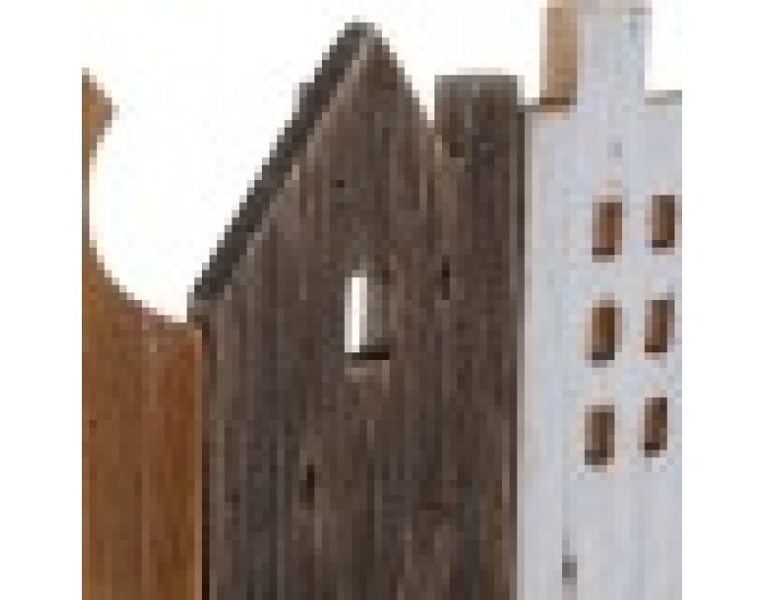 Стенна козирка DKD Home Decor Бял Кафяв Метал Дърво от пауловния (91 x 9.5 x 29.5 cm)