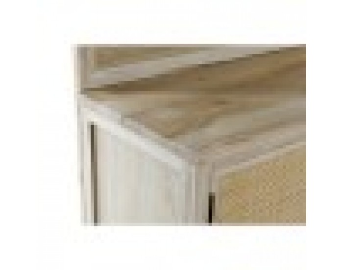 Зала Home ESPRIT Естествен Pатан Дърво от пауловния Огледало 92 x 40 x 181 cm