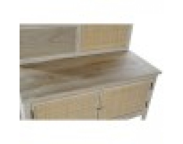 Зала Home ESPRIT Естествен Pатан Дърво от пауловния Огледало 92 x 40 x 181 cm