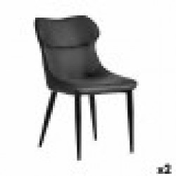 Фотьойл Черен Антрацит Стомана 49 x 86 x 60 cm (2 броя) - Mobilier tapițat
