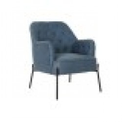 Фотьойл DKD Home Decor Син Черен Метал 65 x 73 x 79,5 cm - Mobilier tapițat
