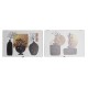 Покривки DKD Home Decor Ваза 46,5 x 6 x 31,5 cm 2 броя Дървен MDF