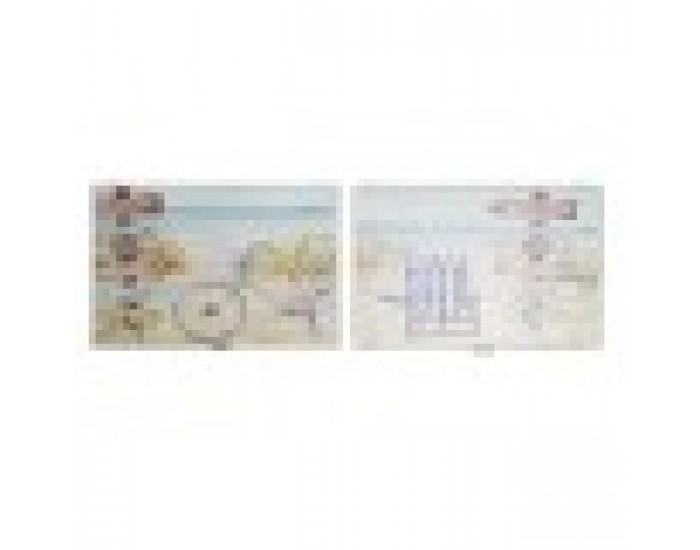 Покривки DKD Home Decor Плаж Счетоводител 46,5 x 6 x 31,5 cm 2 броя Дървен MDF