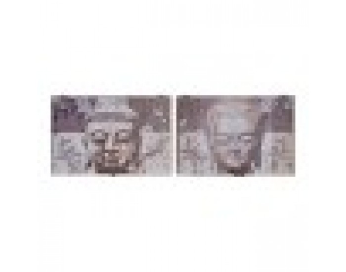Покривки DKD Home Decor Счетоводител Буда Сив Дървен MDF (2 pcs) (46.5 x 6 x 31 cm)