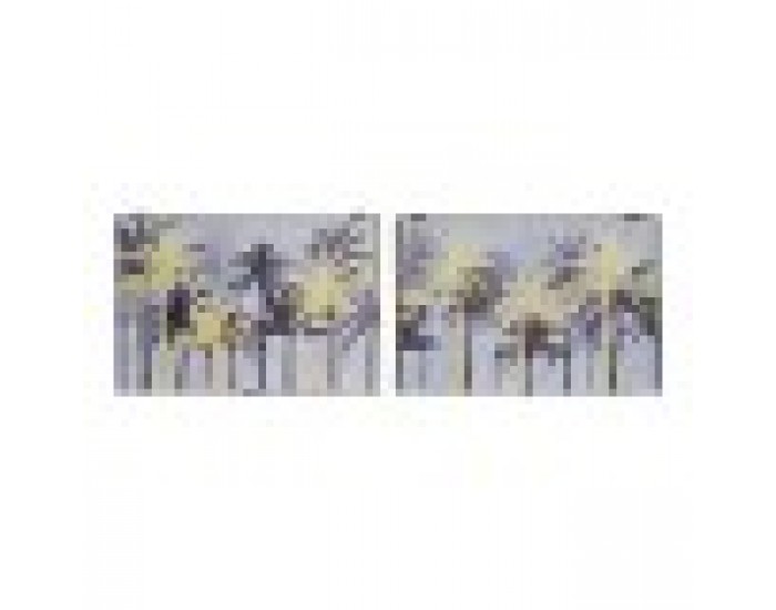 Покривки DKD Home Decor Счетоводител Палми Черен Златен Дървен MDF (2 pcs) (46.5 x 6 x 31 cm)