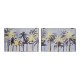 Покривки DKD Home Decor Счетоводител Палми Черен Златен Дървен MDF (2 pcs) (46.5 x 6 x 31 cm)