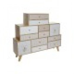 Бюфет DKD Home Decor Естествен Дърво от пауловния 120 x 25 x 110 cm - Corpuri, vitrine, biblioteci modulare