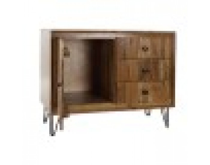 Бюфет DKD Home Decor 100 x 40 x 77 cm Черен Кафяв Aкациево дърво