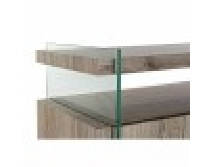 Бюфет DKD Home Decor Естествен MDF калено стъкло (120 x 44 x 120 cm)