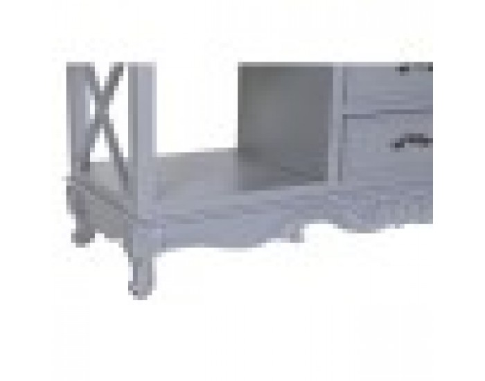 Бюфет DKD Home Decor 132 x 40 x 84.5 cm 132 x 40 x 84,5 cm Естествен Сив Дърво от пауловния Дървен MDF