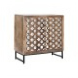 Бюфет Home ESPRIT Кафяв Черен Сребрист 80 x 38 x 80 cm - Corpuri, vitrine, biblioteci modulare