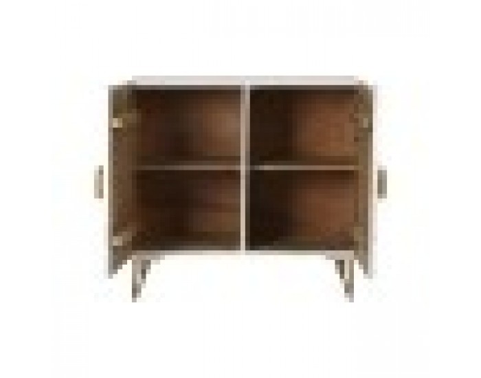 Бюфет DKD Home Decor Метал Дърво манго Бял Черен Златен 81 x 45 x 75 cm