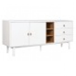 Бюфет Home ESPRIT Бял Естествен 180 x 40 x 75 cm - Corpuri, vitrine, biblioteci modulare