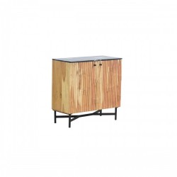 Бюфет Home ESPRIT Черен Естествен Мрамор Aкациево дърво 88 x 40 x 85 cm - Corpuri, vitrine, biblioteci modulare