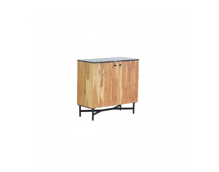 Бюфет Home ESPRIT Черен Естествен Мрамор Aкациево дърво 88 x 40 x 85 cm
