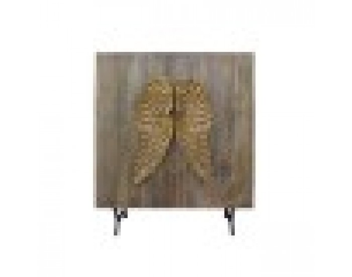 Скрин DKD Home Decor, Златен, Кафяв, Дърво манго, 100 x 45 x 120 cm