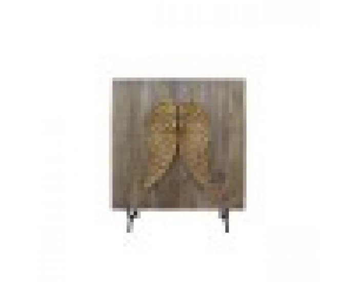 Скрин DKD Home Decor, Златен, Кафяв, Дърво манго, 100 x 45 x 120 cm